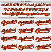 Load image into Gallery viewer, Custom White Orange-Black Two-Button Unisex Softball Jersey
