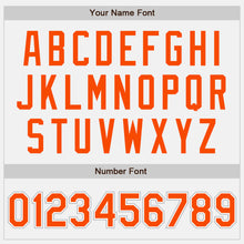 Load image into Gallery viewer, Custom White Orange-Gray Two-Button Unisex Softball Jersey
