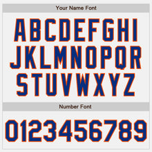 Load image into Gallery viewer, Custom White Royal-Orange Two-Button Unisex Softball Jersey