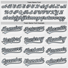 Load image into Gallery viewer, Custom White Silver-Black Two-Button Unisex Softball Jersey