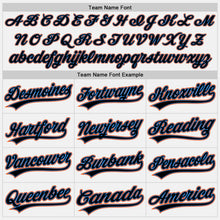 Load image into Gallery viewer, Custom White Black Powder Blue-Orange Two-Button Unisex Softball Jersey