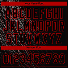 Load image into Gallery viewer, Custom Black Black-Red 3D Pattern Two-Button Unisex Softball Jersey