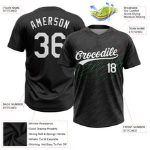 Load image into Gallery viewer, Custom Black White-Neon Green 3D Pattern Two-Button Unisex Softball Jersey