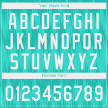 Load image into Gallery viewer, Custom Aqua White 3D Pattern Two-Button Unisex Softball Jersey