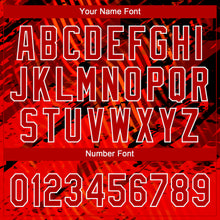 Load image into Gallery viewer, Custom Black Red-White 3D Pattern Two-Button Unisex Softball Jersey