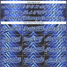 Load image into Gallery viewer, Custom Black Royal-Powder Blue 3D Pattern Two-Button Unisex Softball Jersey