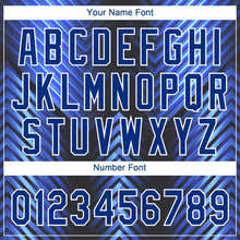 Load image into Gallery viewer, Custom Black Royal-Powder Blue 3D Pattern Two-Button Unisex Softball Jersey