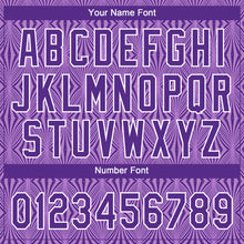 Load image into Gallery viewer, Custom Purple Purple-White 3D Pattern Two-Button Unisex Softball Jersey