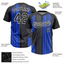 Load image into Gallery viewer, Custom Royal Black-White 3D Pattern Two-Button Unisex Softball Jersey