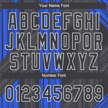 Load image into Gallery viewer, Custom Royal Black-White 3D Pattern Two-Button Unisex Softball Jersey