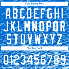 Load image into Gallery viewer, Custom Royal White-Light Blue 3D Pattern Two-Button Unisex Softball Jersey