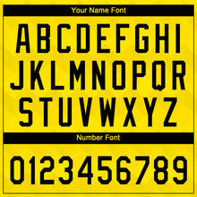 Load image into Gallery viewer, Custom Gold Black 3D Pattern Two-Button Unisex Softball Jersey