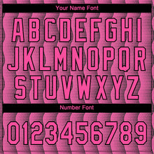 Load image into Gallery viewer, Custom Pink Pink-Black 3D Pattern Two-Button Unisex Softball Jersey