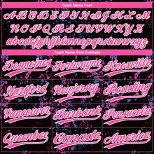 Load image into Gallery viewer, Custom Black Pink-White 3D Pattern Two-Button Unisex Softball Jersey