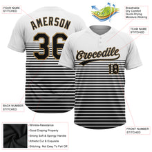 Load image into Gallery viewer, Custom White Black-Old Gold 3D Pattern Two-Button Unisex Softball Jersey