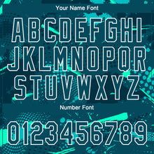 Load image into Gallery viewer, Custom Green Midnight Green-Teal 3D Pattern Two-Button Unisex Softball Jersey