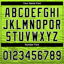 Load image into Gallery viewer, Custom Neon Green Black-White 3D Pattern Two-Button Unisex Softball Jersey