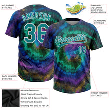 Load image into Gallery viewer, Custom Tie Dye Teal-White 3D Two-Button Unisex Softball Jersey