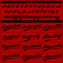 Load image into Gallery viewer, Custom Red Black Two-Button Unisex Softball Jersey