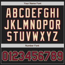 Load image into Gallery viewer, Custom Black Crimson-City Cream Two-Button Unisex Softball Jersey