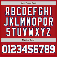 Load image into Gallery viewer, Custom Red White-Navy Two-Button Unisex Softball Jersey