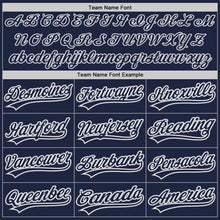 Load image into Gallery viewer, Custom Navy Navy-Gray Two-Button Unisex Softball Jersey
