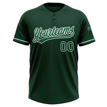 Load image into Gallery viewer, Custom Green Kelly Green-White Two-Button Unisex Softball Jersey