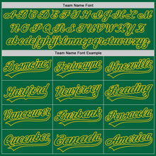 Load image into Gallery viewer, Custom Kelly Green Kelly Green-Yellow Two-Button Unisex Softball Jersey