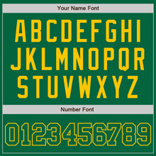 Load image into Gallery viewer, Custom Kelly Green Kelly Green-Yellow Two-Button Unisex Softball Jersey