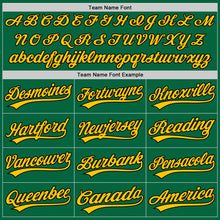 Load image into Gallery viewer, Custom Kelly Green Black-Yellow Two-Button Unisex Softball Jersey
