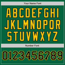 Load image into Gallery viewer, Custom Kelly Green Black-Yellow Two-Button Unisex Softball Jersey