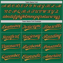 Load image into Gallery viewer, Custom Kelly Green Old Gold-Black Two-Button Unisex Softball Jersey