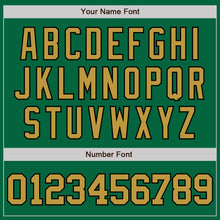 Load image into Gallery viewer, Custom Kelly Green Old Gold-Black Two-Button Unisex Softball Jersey