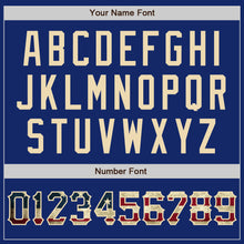 Load image into Gallery viewer, Custom Royal Vintage USA Flag-City Cream Two-Button Unisex Softball Jersey