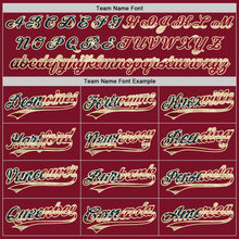 Load image into Gallery viewer, Custom Crimson Vintage USA Flag-City Cream Two-Button Unisex Softball Jersey