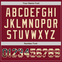 Load image into Gallery viewer, Custom Crimson Vintage USA Flag-City Cream Two-Button Unisex Softball Jersey