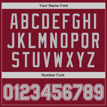 Load image into Gallery viewer, Custom Crimson Gray-White Two-Button Unisex Softball Jersey