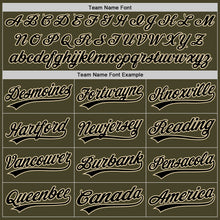 Load image into Gallery viewer, Custom Olive Black-City Cream Salute To Service Two-Button Unisex Softball Jersey