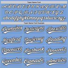 Load image into Gallery viewer, Custom Light Blue White-Black Two-Button Unisex Softball Jersey