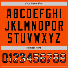 Load image into Gallery viewer, Custom Orange Vintage USA Flag-Black Two-Button Unisex Softball Jersey