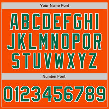 Load image into Gallery viewer, Custom Orange Kelly Green-White Two-Button Unisex Softball Jersey