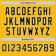 Load image into Gallery viewer, Custom Gold Black-White Two-Button Unisex Softball Jersey