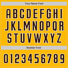 Load image into Gallery viewer, Custom Gold Brown-White Two-Button Unisex Softball Jersey