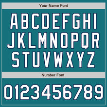 Load image into Gallery viewer, Custom Teal White-Navy Two-Button Unisex Softball Jersey