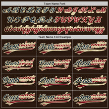 Load image into Gallery viewer, Custom Brown Vintage USA Flag-City Cream Two-Button Unisex Softball Jersey