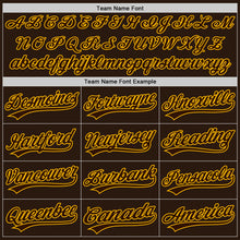 Load image into Gallery viewer, Custom Brown Gold Two-Button Unisex Softball Jersey