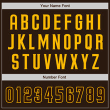 Load image into Gallery viewer, Custom Brown Gold Two-Button Unisex Softball Jersey