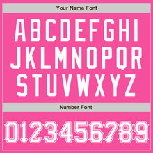 Load image into Gallery viewer, Custom Pink White Two-Button Unisex Softball Jersey