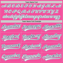 Load image into Gallery viewer, Custom Pink White-Navy Two-Button Unisex Softball Jersey