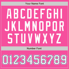 Load image into Gallery viewer, Custom Pink White-Navy Two-Button Unisex Softball Jersey